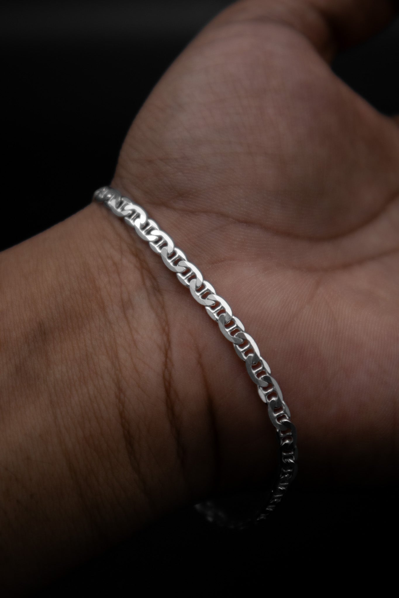 Mariner Link Bracelet in 925 Sterling Silver, 3mm