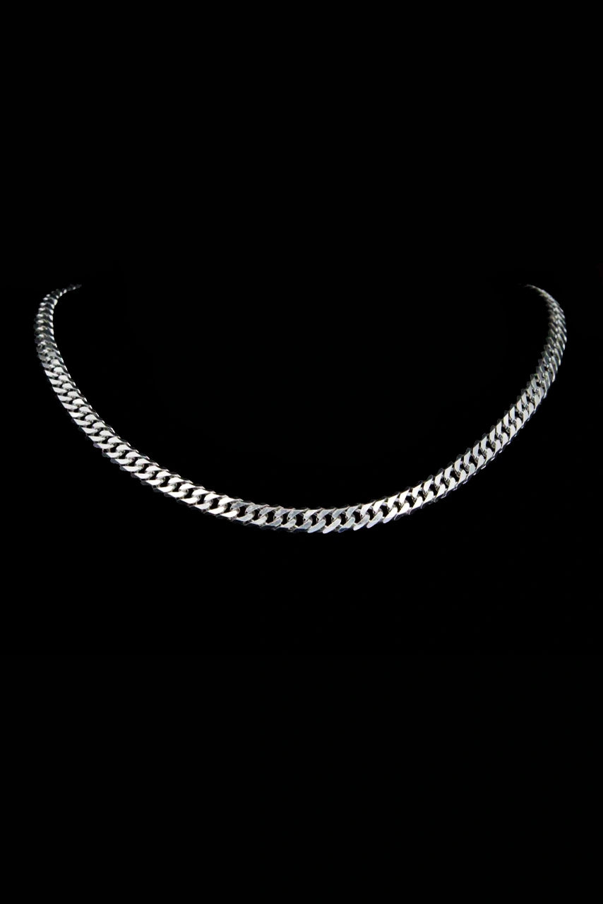 Cuban Link Chain Necklace in 925 Sterling Silver, 6mm