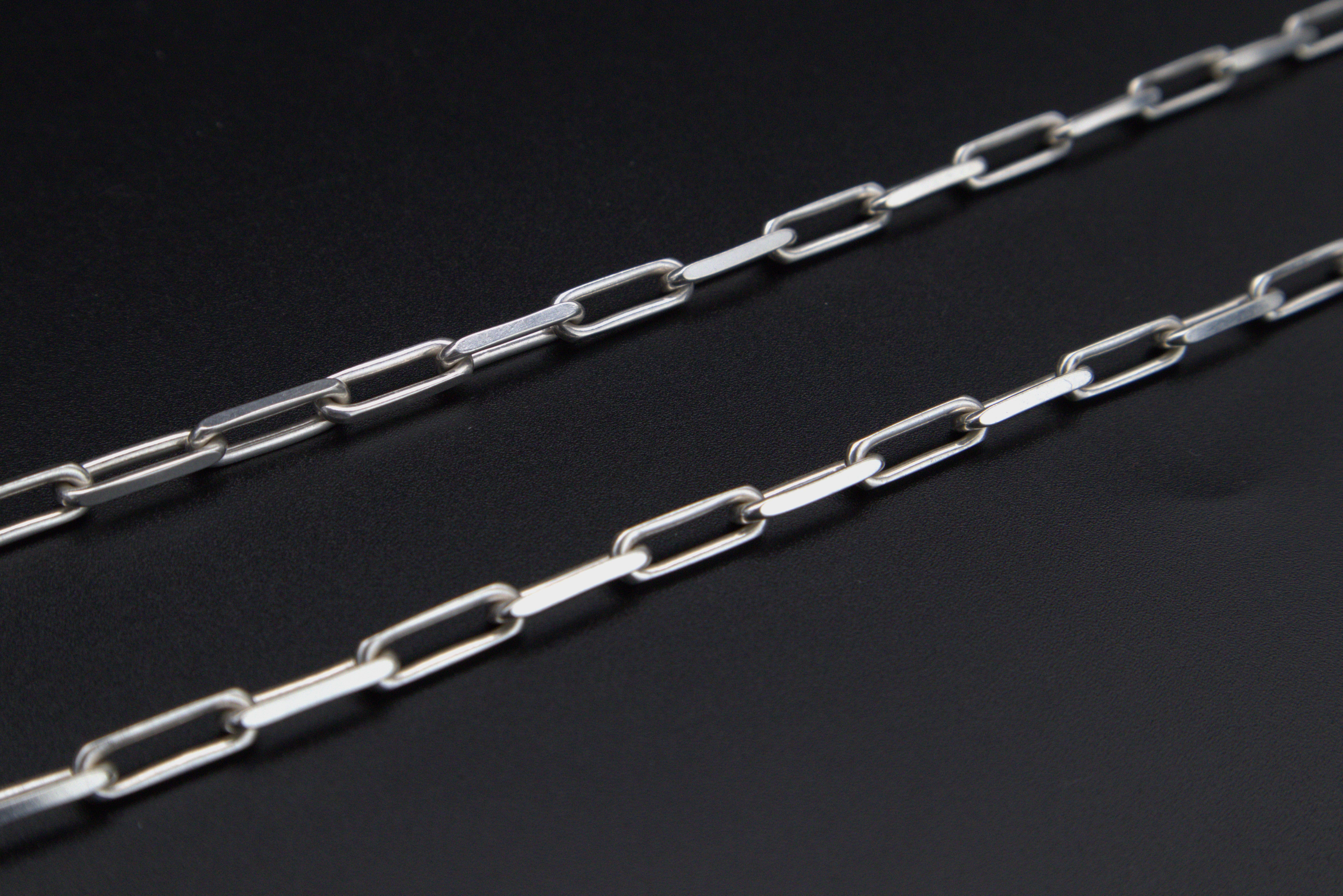 Lock Link Necklace in 925 Sterling Silver, 4mm