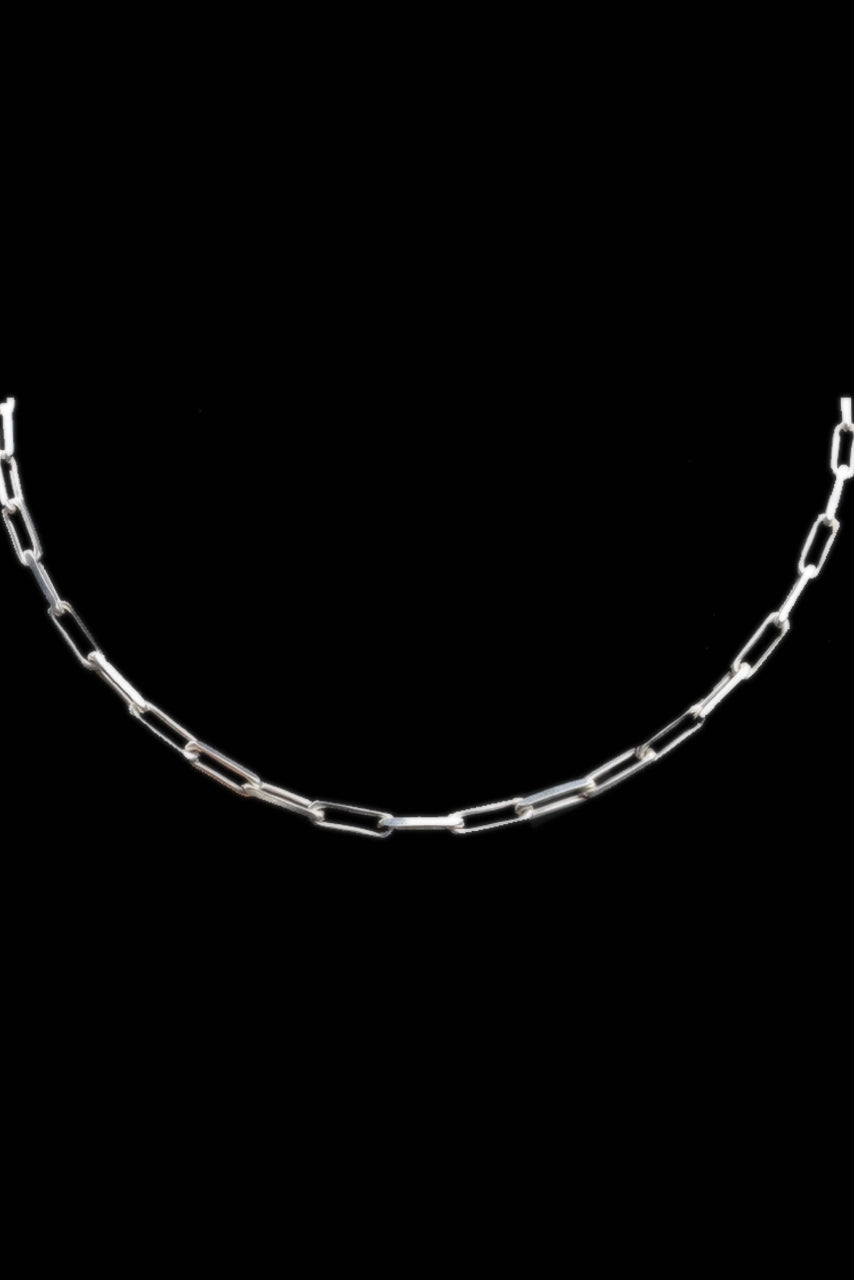 Lock Link Necklace in 925 Sterling Silver, 4mm