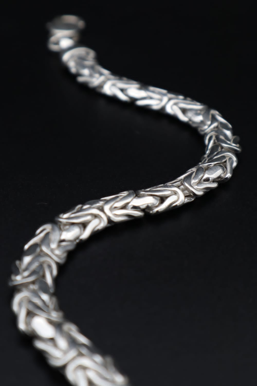 Byzantine Link Bracelet in 925 Sterling Silver, 8mm