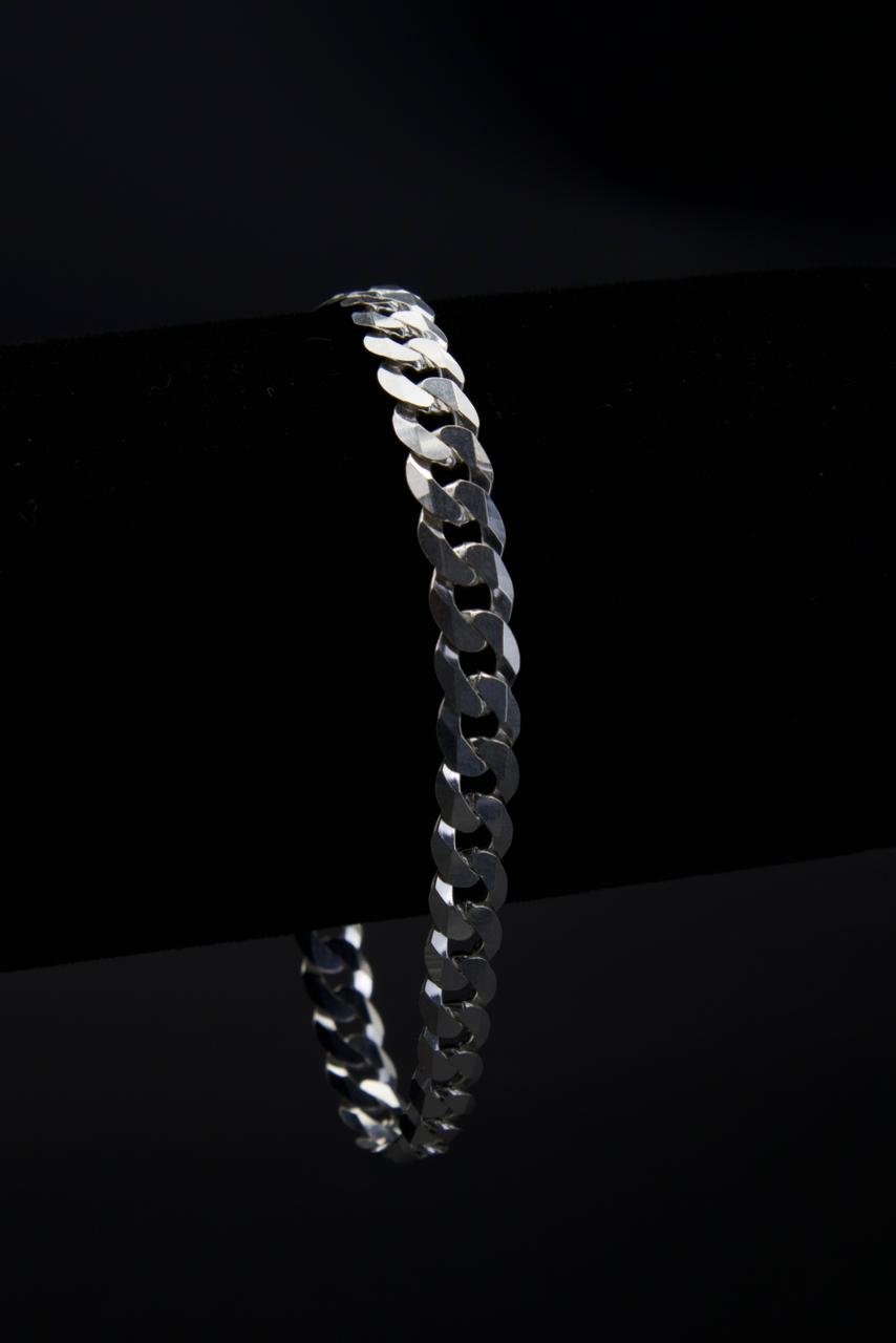 Curb Link Bracelet in 925 Sterling Silver, 7mm