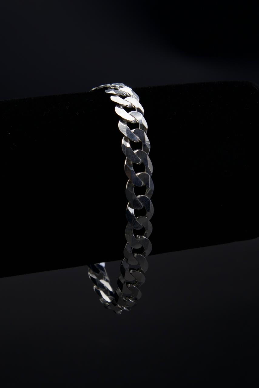 Curb Link Bracelet in 925 Sterling Silver, 9mm