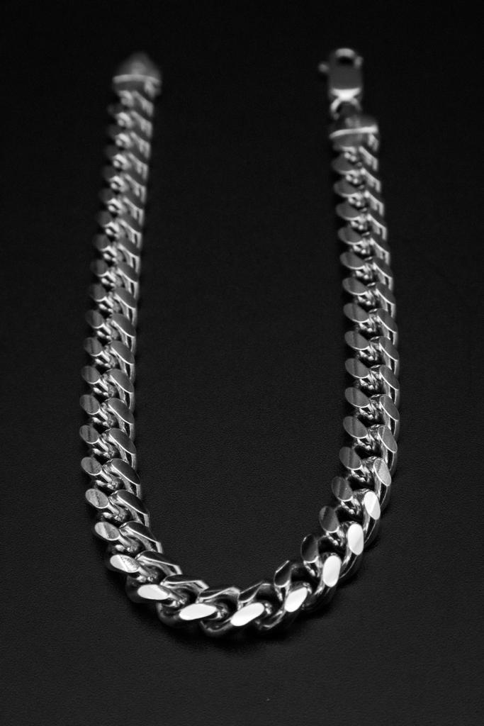 Miami Cuban Link Bracelet in 925 Sterling Silver, 7mm