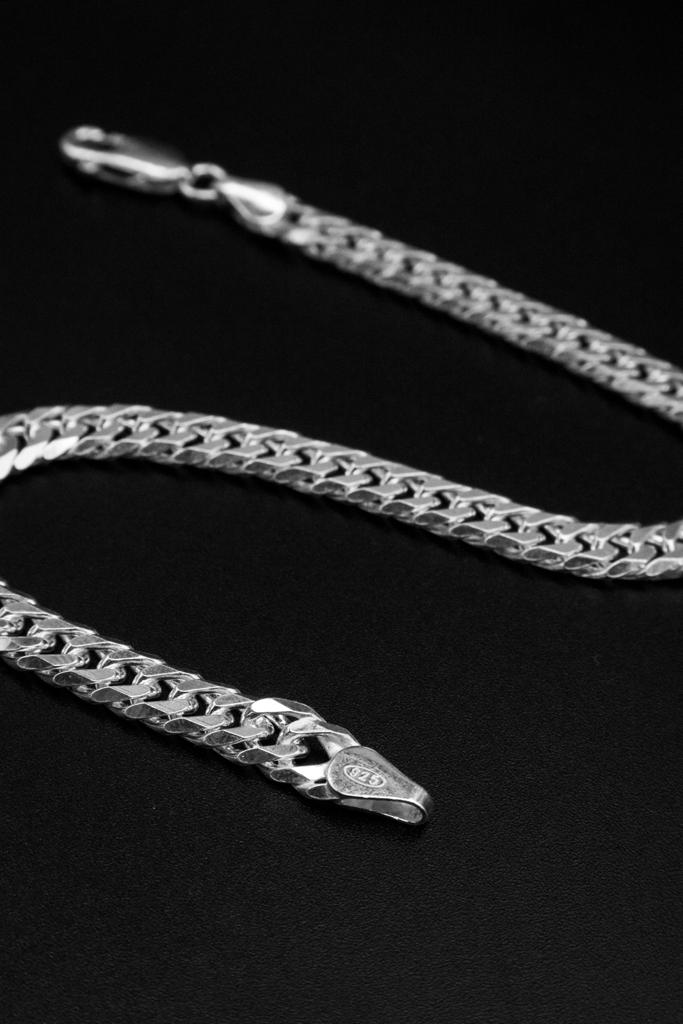 Cuban Link Bracelet in 925 Sterling Silver, 6mm