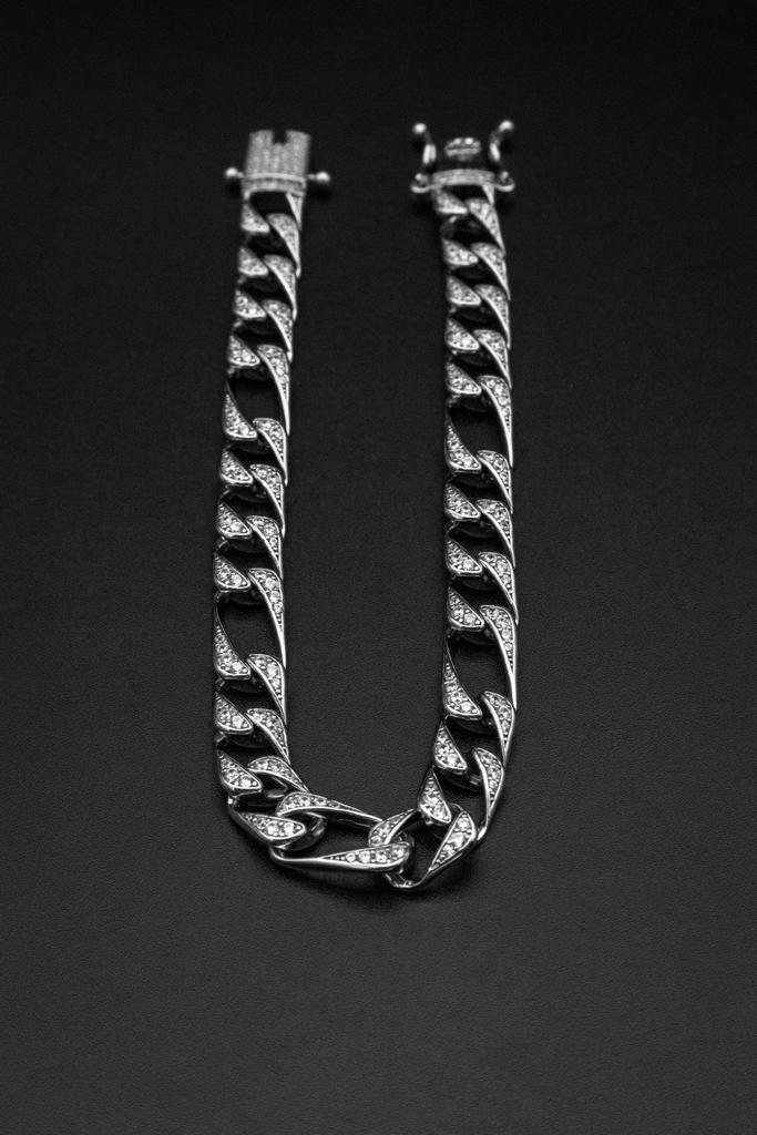 ICED FIGARO LINK BRACELET (8mm)