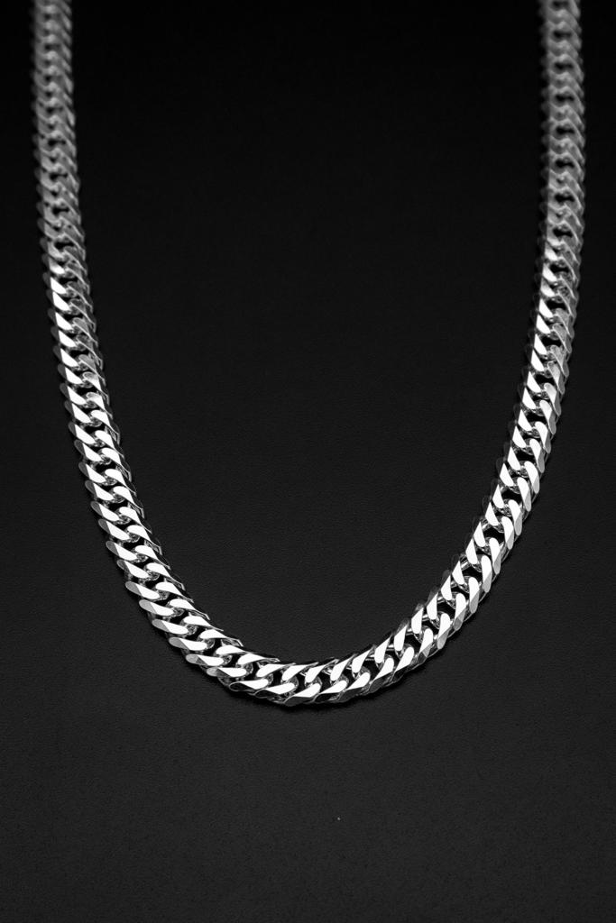 Cuban Link Chain Necklace in 925 Sterling Silver, 6mm