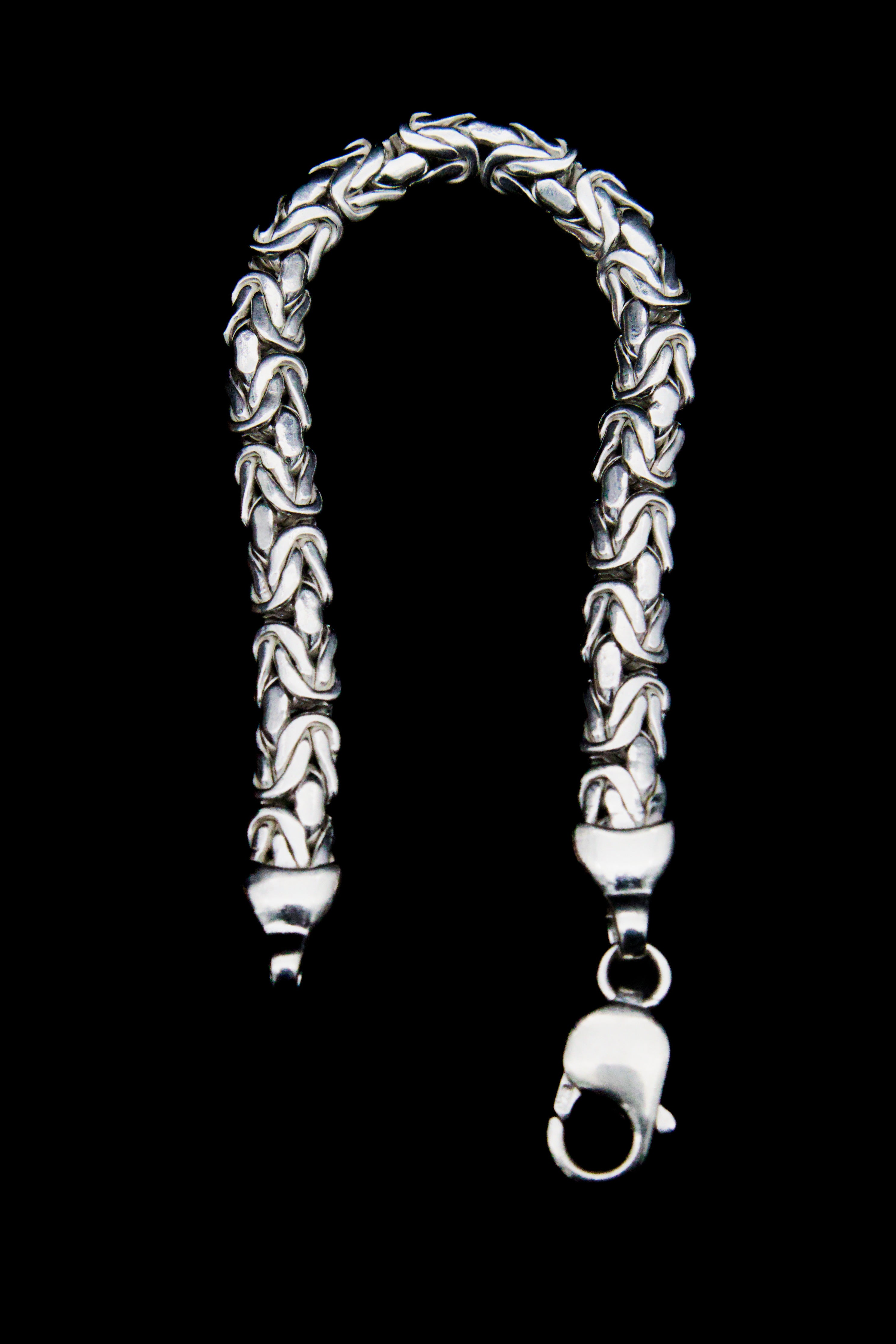 Byzantine Link Bracelet in 925 Sterling Silver, 8mm