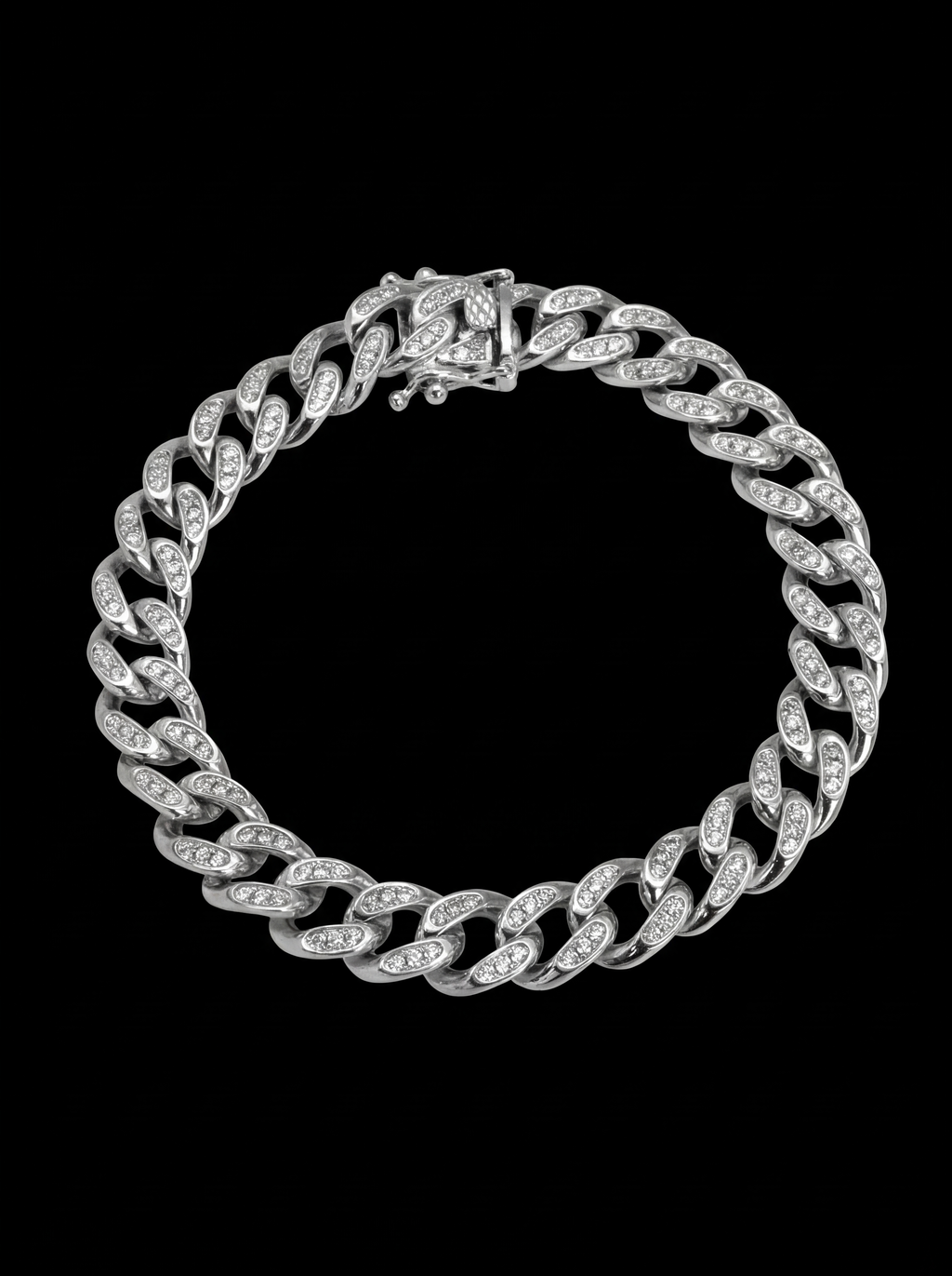 ICED CUBAN LINK BRACELET (8mm)
