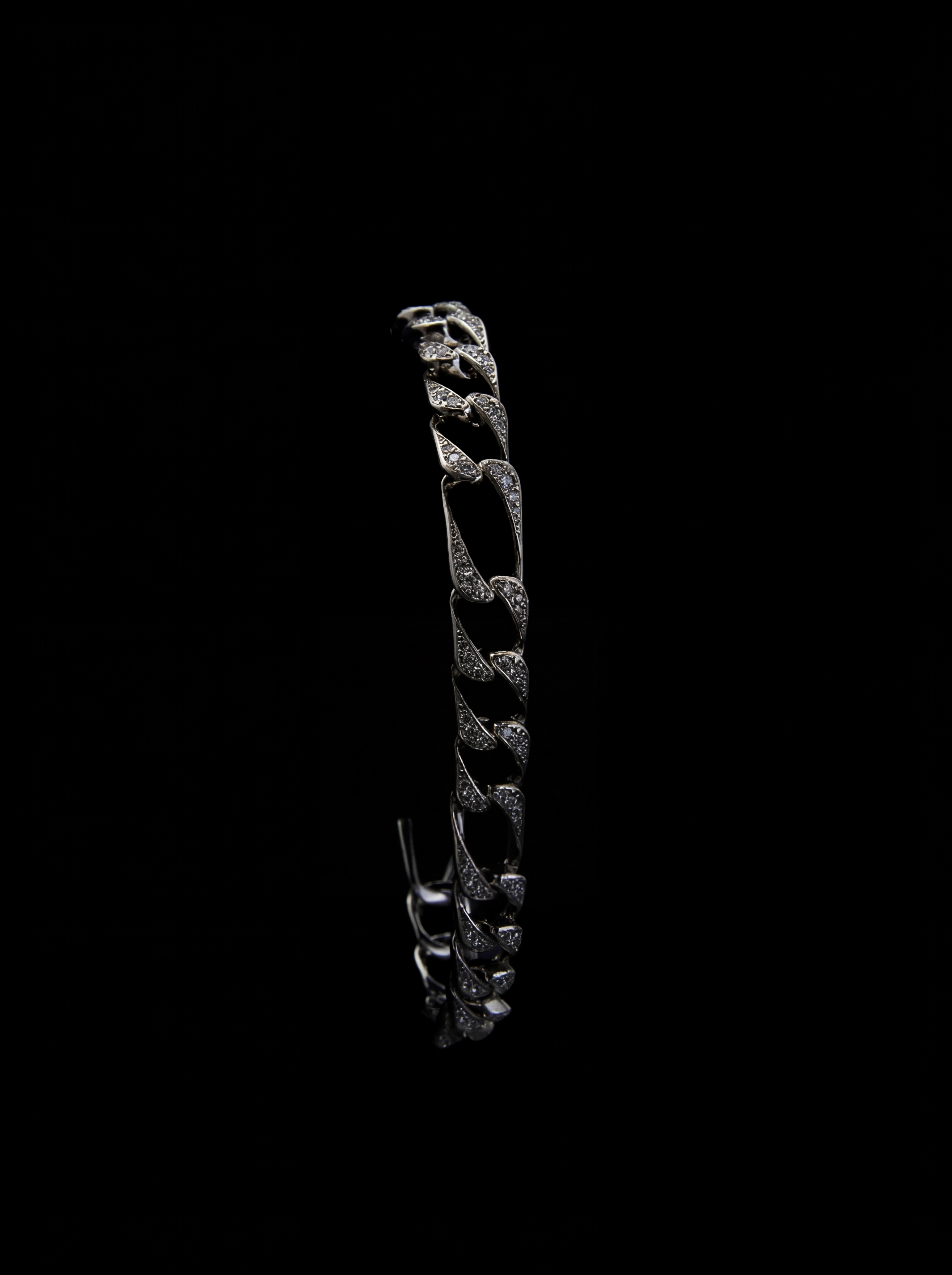 ICED FIGARO LINK BRACELET (8mm)